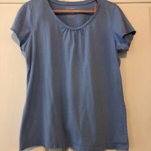 L.L. Bean Women's Light Blue Short Sleeve Tee